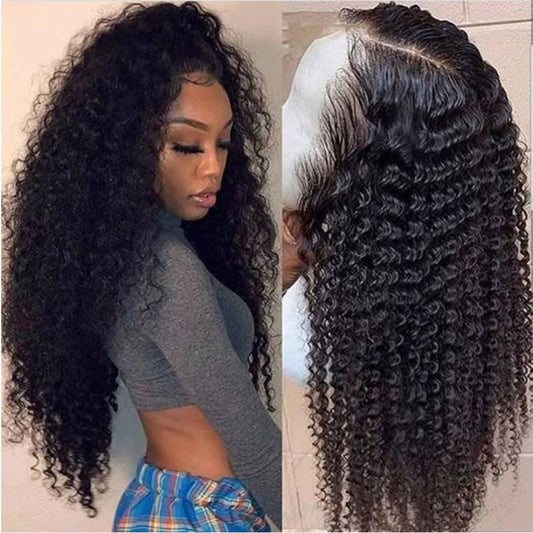 Kinky Curly 13x4 Lace Front Human Hair Wigs For Women 30 inch Indian Deep Curly Lace Frontal Wig Wet And Wavy Lace Closure Wigs