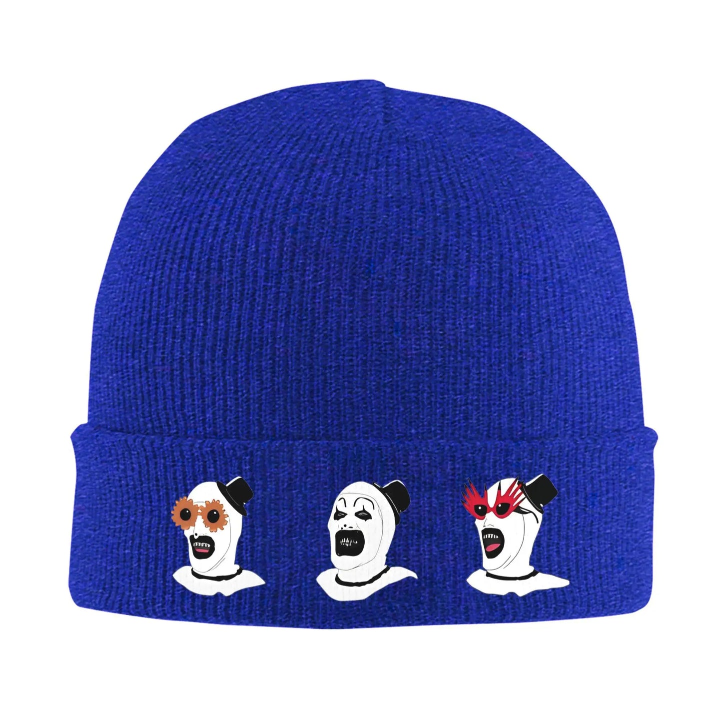 Funny Terrifier Horror Scream Movies Knitted Caps Women's Men's Beanies Winter Hat Acrylic  Crochet Melon Cap
