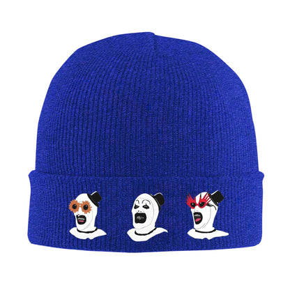 Funny Terrifier Horror Scream Movies Knitted Caps Women's Men's Beanies Winter Hat Acrylic  Crochet Melon Cap
