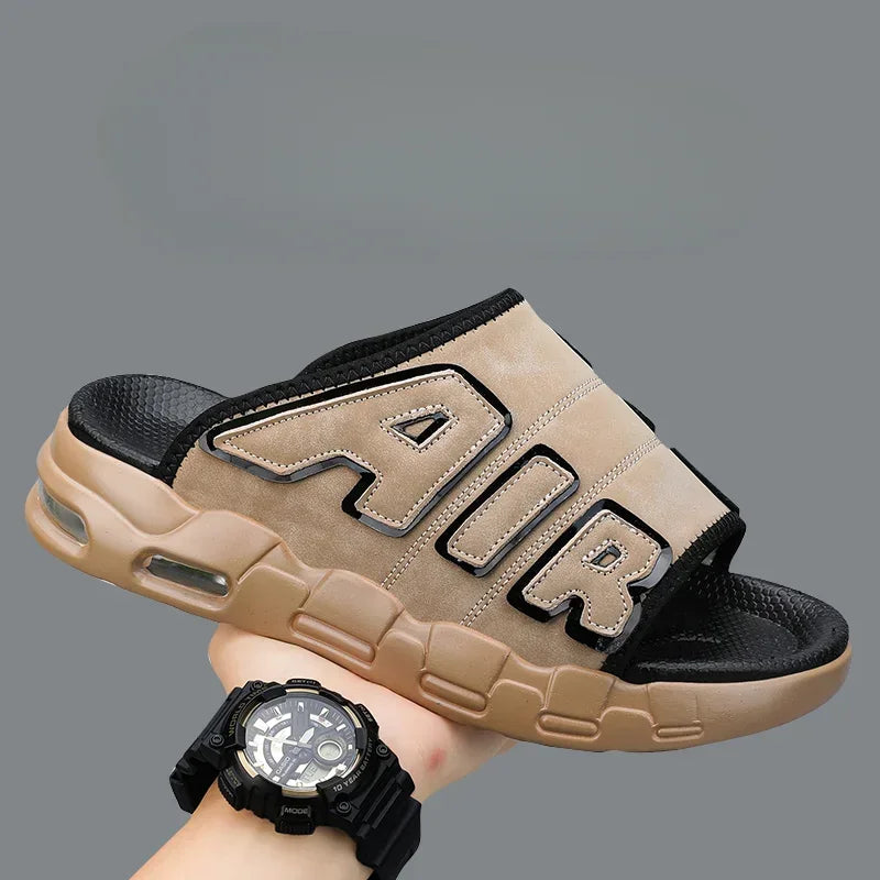Men Air Cushion Design Slide Man Summer PVC Soft Non-slip Men's Sports Slippers New Slippers for Men Flip Flops Chanclas Hombre