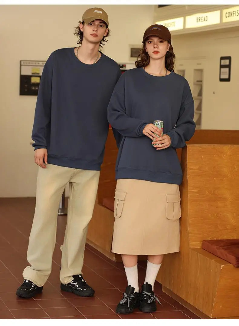 Customizable Thick Sweatshirt for Man Women Plain Hoodie Sweater Autumn Winter Fleece Sweatshirts Logo Original Design