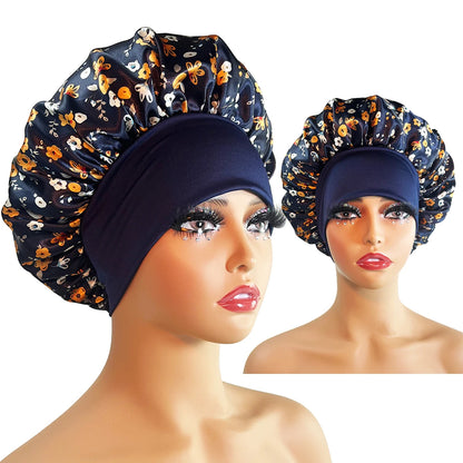 New Silk Sleeping Cap Night Hat Head Cover Bonnet Satin Cheveux Nuit For Curly Hair Care Women Beauty Maintenance Designer