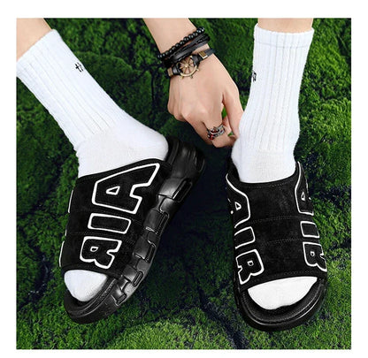 Men Air Cushion Design Slide Man Summer PVC Soft Non-slip Men's Sports Slippers New Slippers for Men Flip Flops Chanclas Hombre