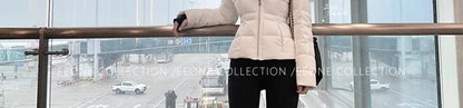 White Large Fur Collar down Jaet Women's 2025 Winter New Design Ultra Slim Lightweight Hooded White Du down Outerwear