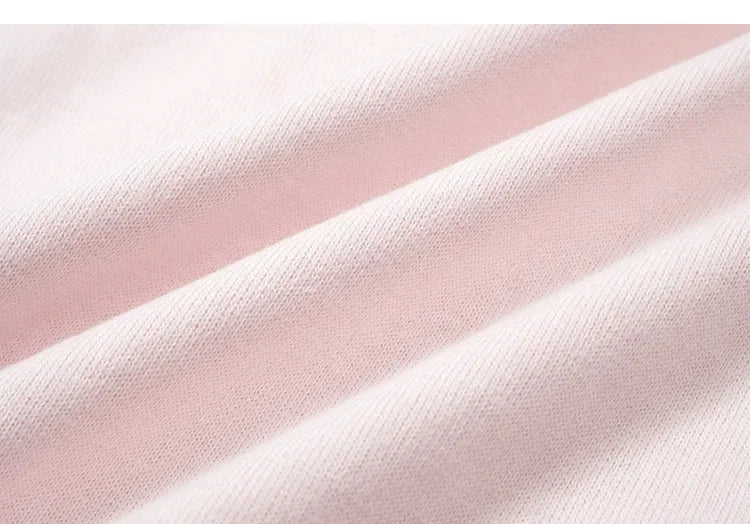 Light Pink Lettered Oversized Shoulder Sweatshirt Women's Full Sleeve round Neck Spring Autumn New Style Comfortable Casual Top
