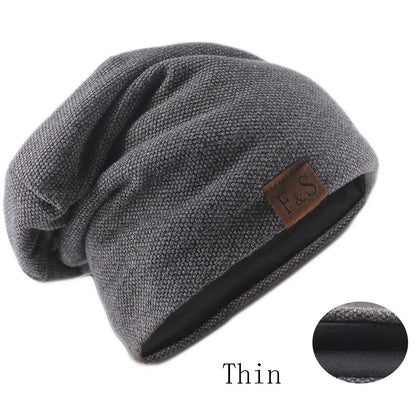 Fashion Bonnet Hat For Men And Women Autumn Knitted Solid Color Skullies Beanies Spring Casual Soft Turban Hats Hip Hop Beanie