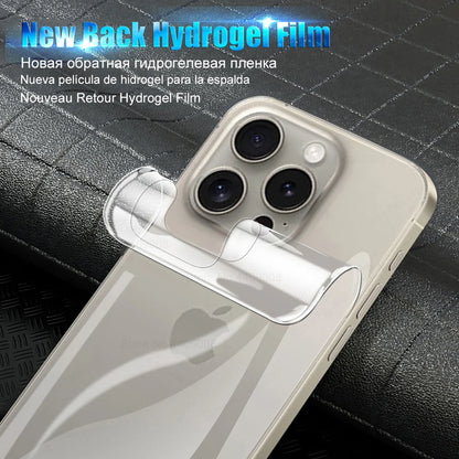 3Pcs Back Hydrogel Film For Apple iPhone 17 16 Pro Max Air Full Cover Screen Protection Clear Film HD Stickers Phone Accessories