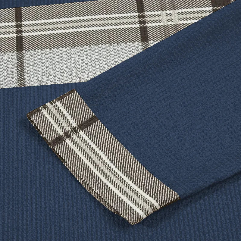 Spring and Autumn Men's Polo Shirt Lapel Pocket T-shirt Men's Business Casual Long sleeved European and American Plus Size