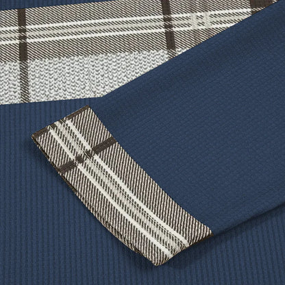 Spring and Autumn Men's Polo Shirt Lapel Pocket T-shirt Men's Business Casual Long sleeved European and American Plus Size