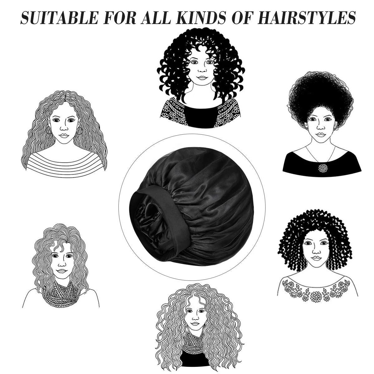 New Silk Sleeping Cap Night Hat Head Cover Bonnet Satin Cheveux Nuit For Curly Hair Care Women Beauty Maintenance Designer