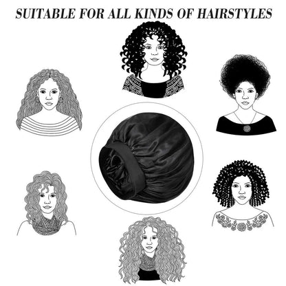 New Silk Sleeping Cap Night Hat Head Cover Bonnet Satin Cheveux Nuit For Curly Hair Care Women Beauty Maintenance Designer