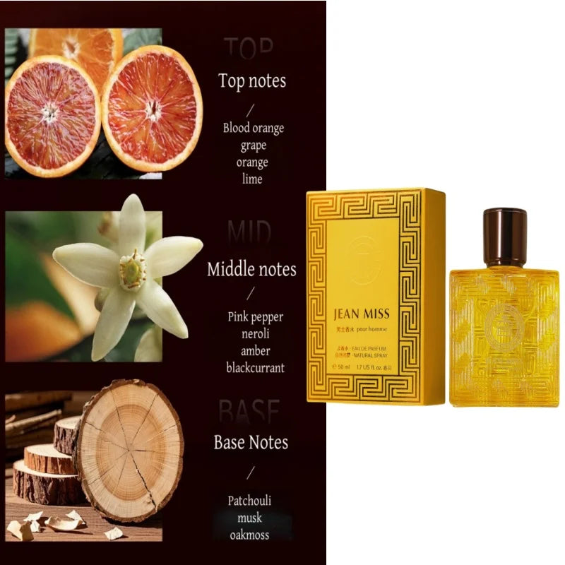 Charming Cupid Men Perfume Long-Lasting Fragrance Fresh Natural Dating Eau De Toilette Cologne Citrus Ocean Body Spray For Man