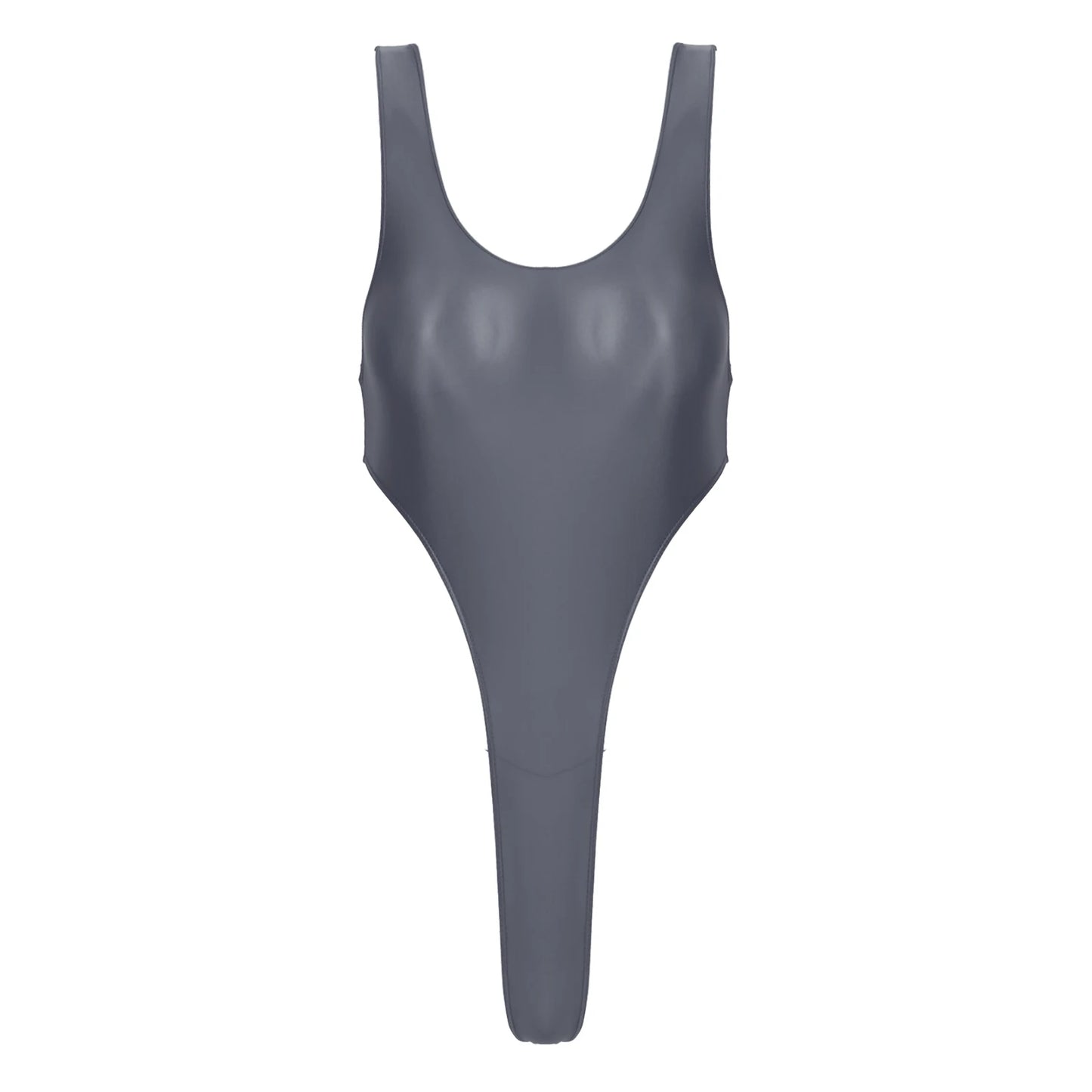 Womens Swimsuit 2022 New Glossy One-piece Swimming Bathing Suit Backless High Cut Bodysuit Sportwear Beachwear Swimwear