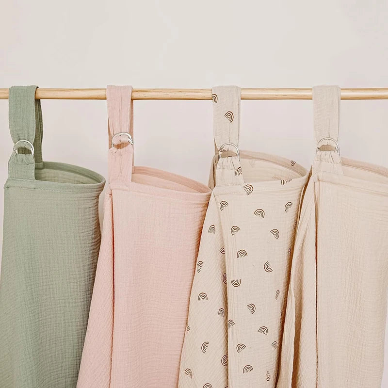Soft Nursing Cover Muslin Breastfeeding Cover Portable 100% Cotton Breathable Baby Stroller Blanket Car Seat Cover 71*95cm