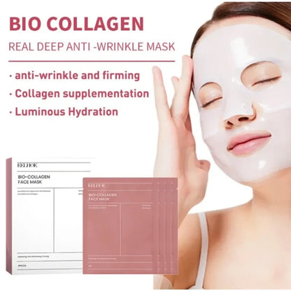 Korean Skincare Custom Bio Collagen Beauty Deep Hydrating Overnight Bio-collagen Face Skin Care Mask Sheet Facial Collagen Mask