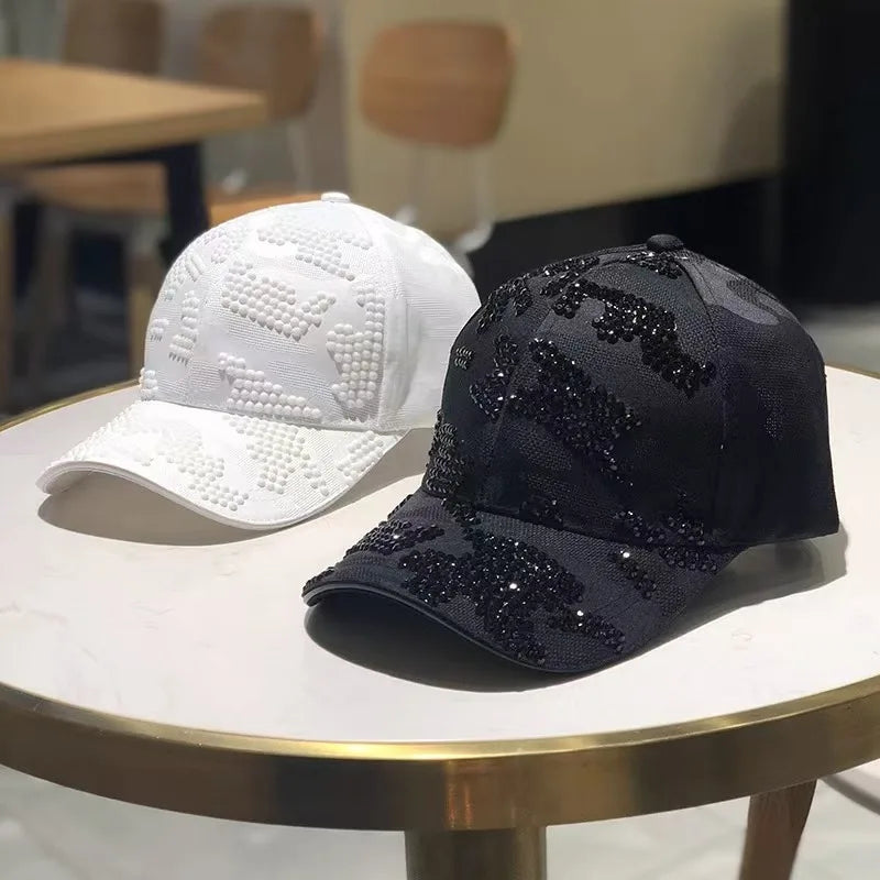 New duck hat for men and women Spring and autumn outdoor casual hat with diamond Korean version shade baseball cap