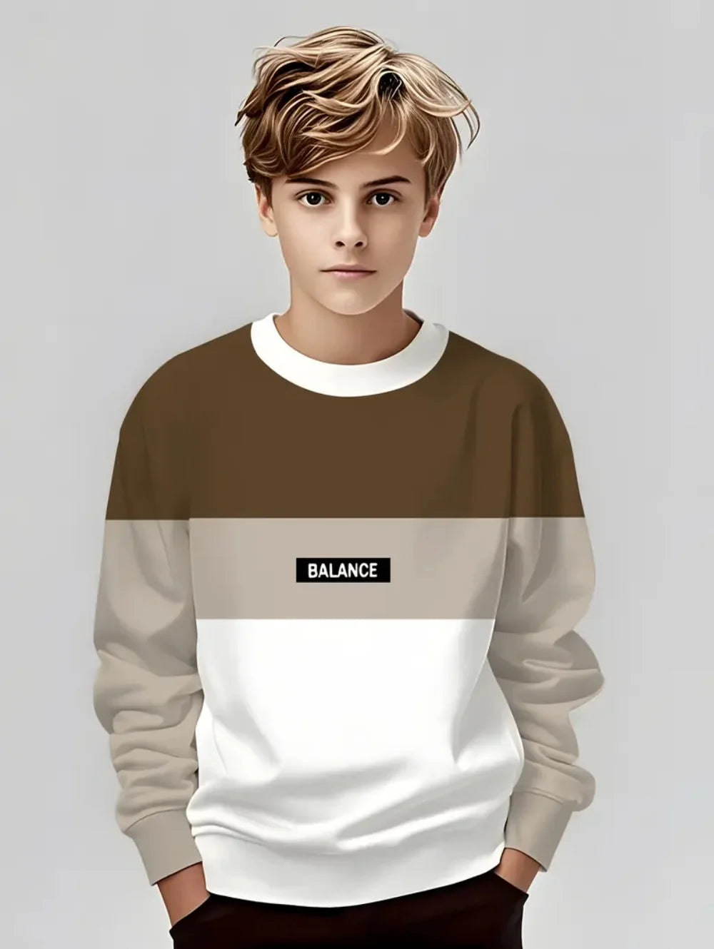 Autumn Classic Boyst-Shirt Outdoor Round Neck Long Sleeves Top Stripe 3D Print Street Loose T-Shirt Comfort Children's Clothing