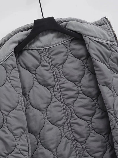 2023 Autumn Winter Fashion Washing Waistcoat Vintage Sleeveless Female Outerwear Chic Vest Tank Top Women Standing Collar Light