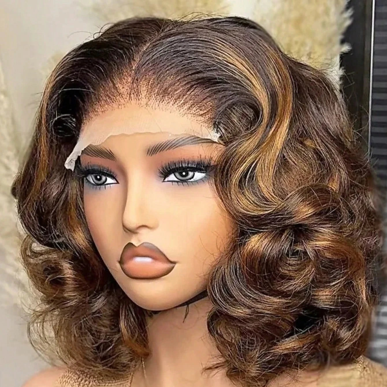 Highlight 4/27 Body Wave Bob Wigs Human Hair 13x4 Lace Front Human Hair Wig Ombre Short Human Hair Wigs Brazilian Hair For Women