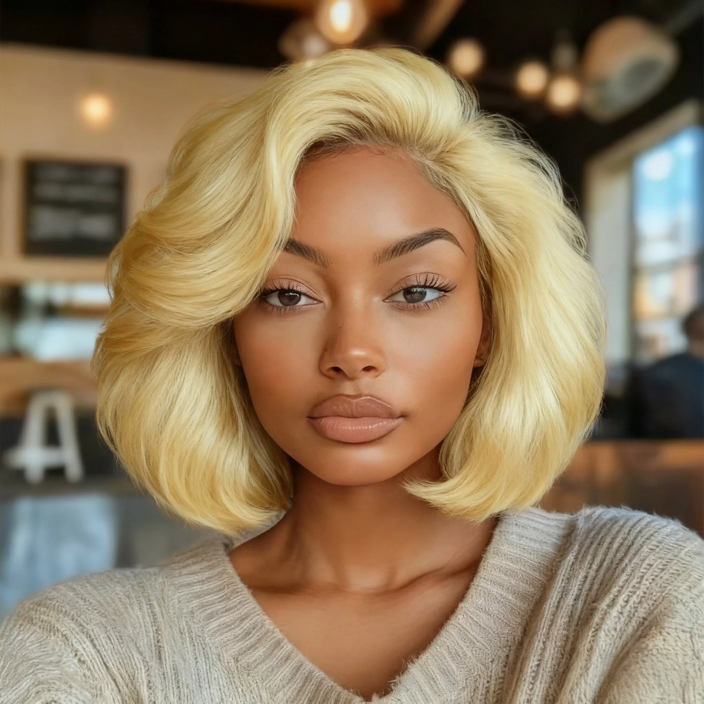 300% Density 13x4 Lace Front wig Short Bob Human Hair Wigs Straight Brazilian Hair Wigs for Women