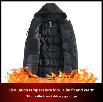 Top Grade Designer New Brand Men Parka Jacket Thick Casual Fashion Hooded Cropped Windbreaker Quilted Bubble Coats  Mens Clothes