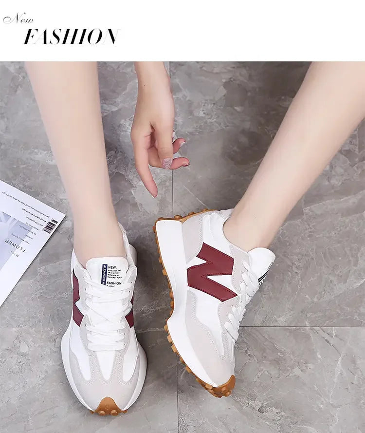 Women Casual Shoes Fashion Breathable Walking Flat Shoes Sneakers Women 2025 & 2026 Gym Vulcanized Shoes White Female Footwear