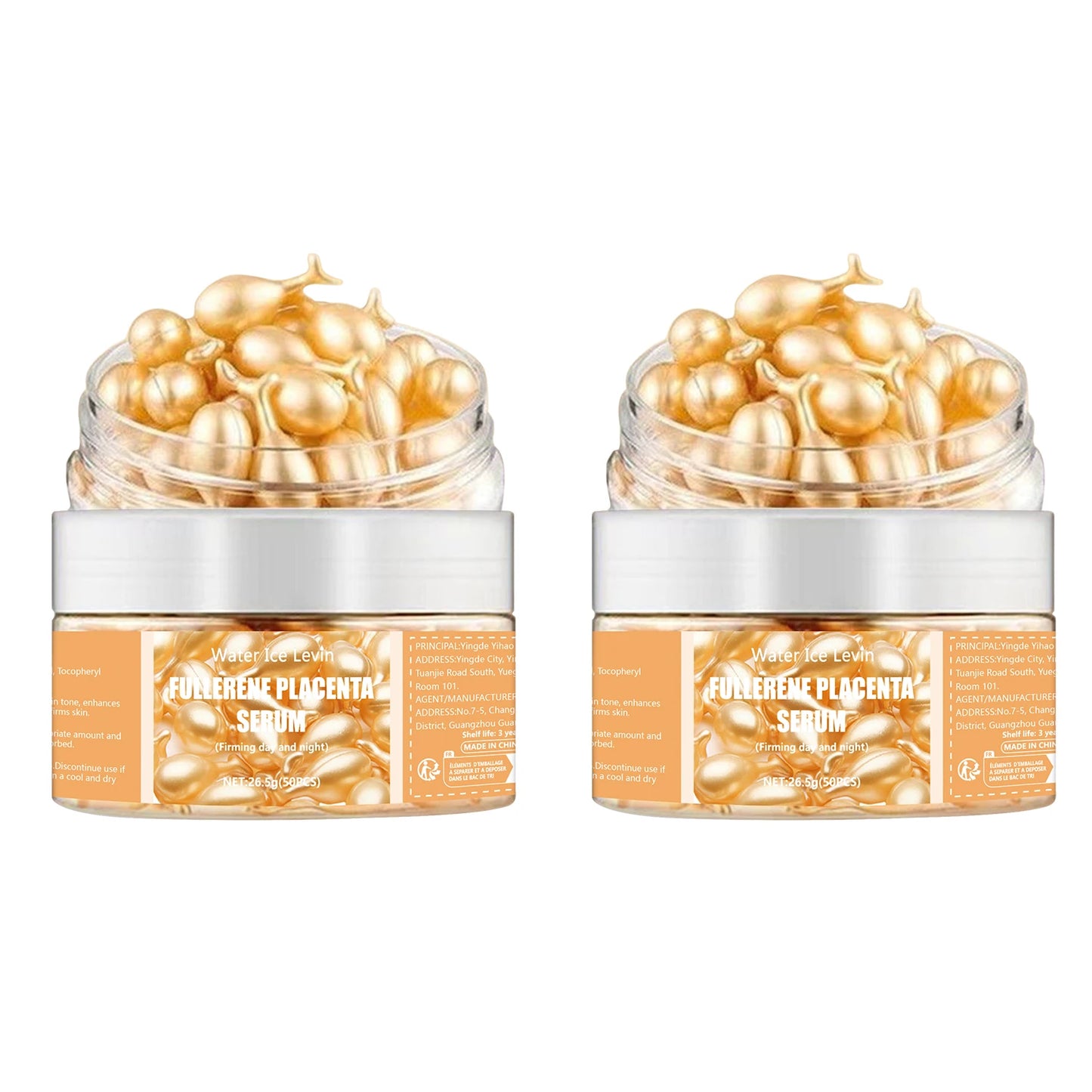 50 Capsules Fullerene Essence Capsule Collagen Capsule Facial Care Essence Anti-Wrinkle, Acne, Firming, Whitening, Hyaluronic Acid Essence Skin Care New Style