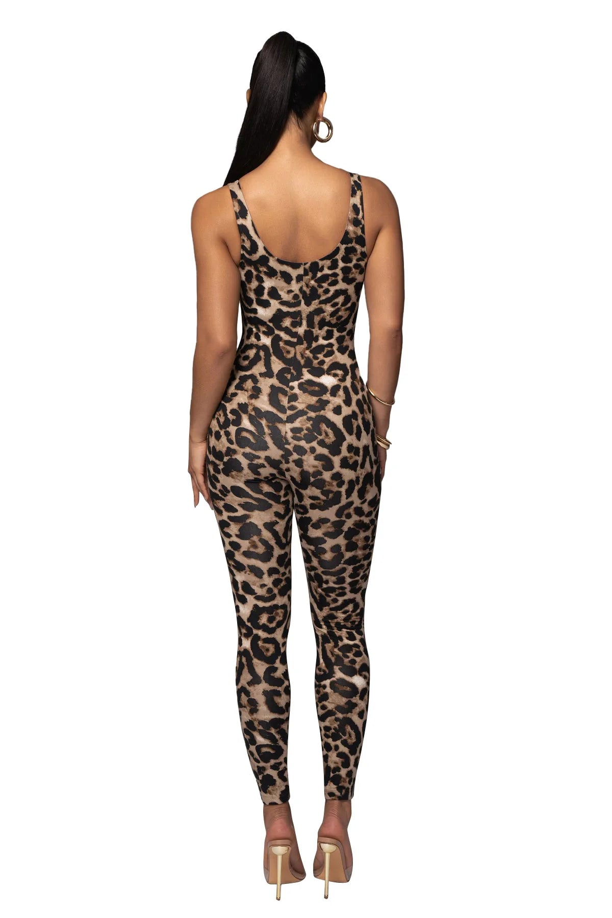 Sexy Sling Sleeveless Backless Snake Print/Leopard Print Jumpsuit for Women Skinny Fashion Nightclub Party Wear Sexy Streetwear