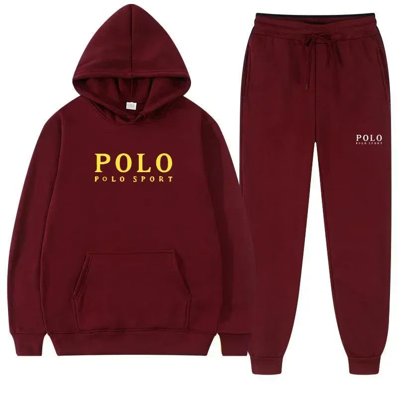 Autumn and Winter 2025 New Men's casual Set outdoor fashion jogging men's and women's hooded sweatshirt and pants 2-piece set