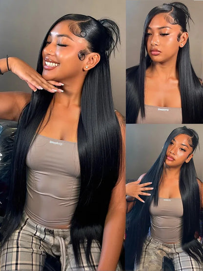 Pre Cut No Glue Bone Straight Glueless Wigs Human Hair 30 40 Inch 13x4 13x6 HD Lace Frontal Wig For Women 100% Human Hair Wigs