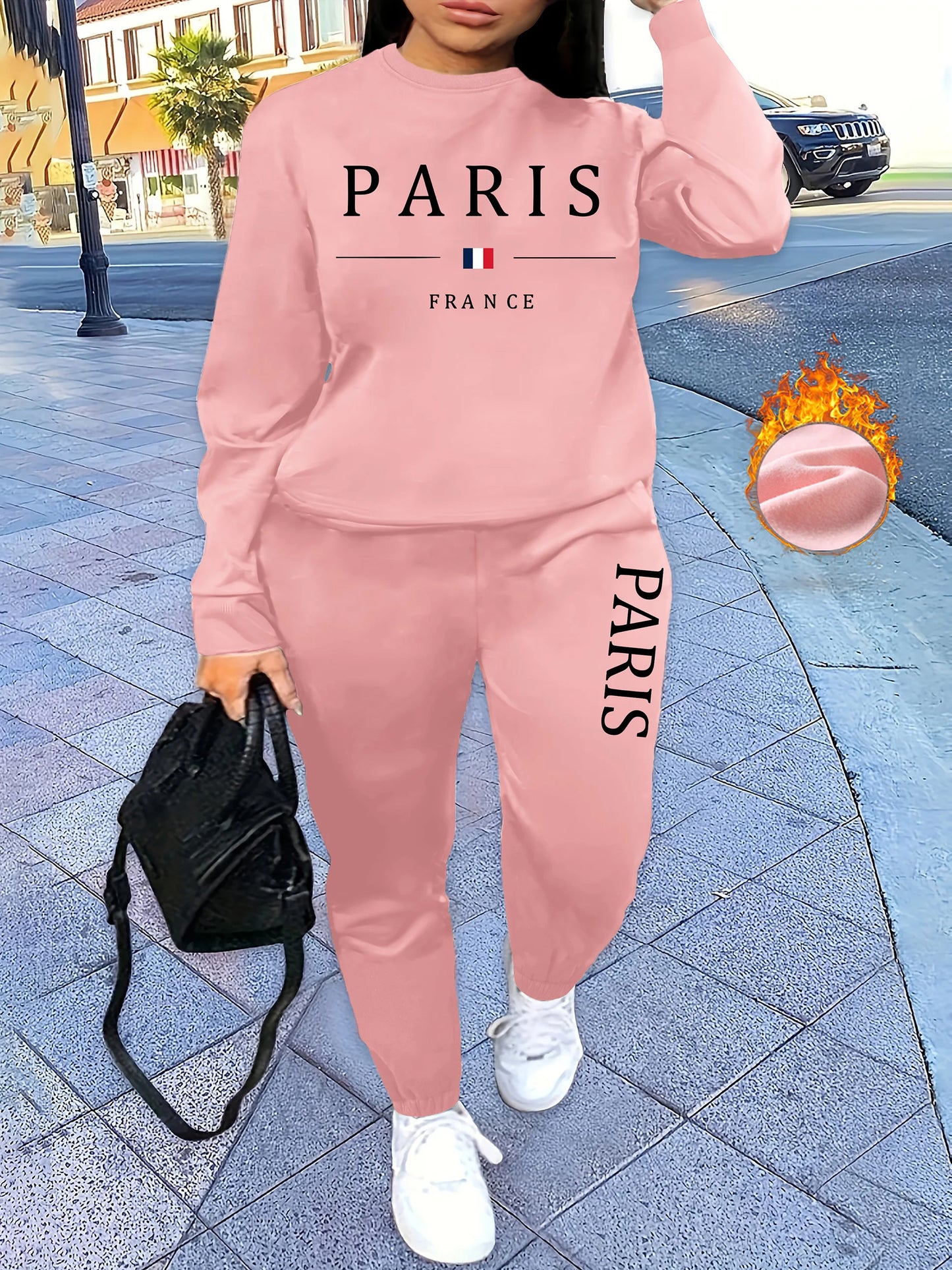 Womans Tracksuit Two Piece Set Hooded Sweatshirts+Sweatpants Suit Lady Casual Jogging Pullovers Fashion Sports Outfits Clothing