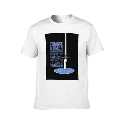 Strange Women Lying in Ponds Distributing Swords - Monty Python Baseball ? Sleeve T-Shirt cotton t shirt man T-Shirt