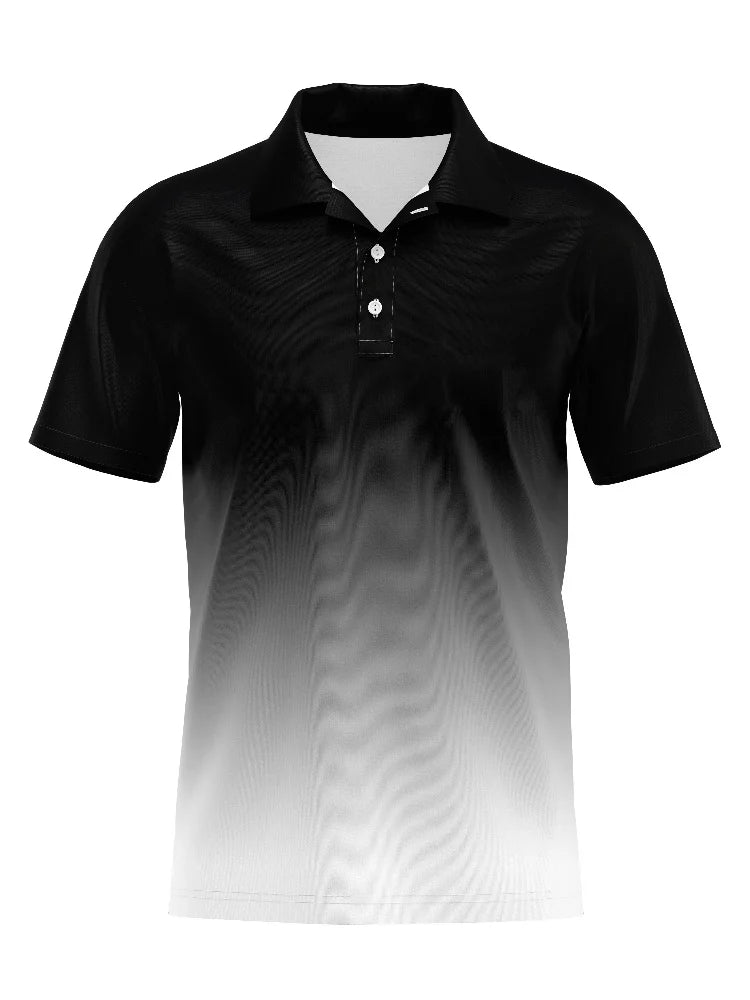 Summer Men's 3D Striped Polo Shirt Oversized Short Sleeve T Shirt Breathable Men's Clothing Casual Sports Street Mens Polo Shirt