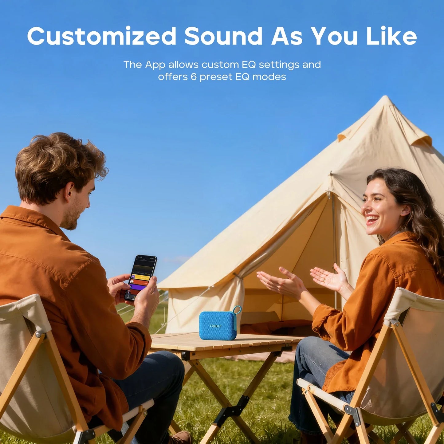 Tribit PocketGo Portable Bluetooth Speaker IP68 Waterproof BT6.0 Outdoor Pool Party Camping Travel with Built-in Mic TWS APP EQ