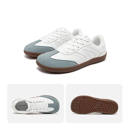 HOBIBEAR Barefoot Wide Toe Sneakers Unisex Zero Drop Minimalist Canvas Shoes Non Slip Lace Up Walking Sneaker