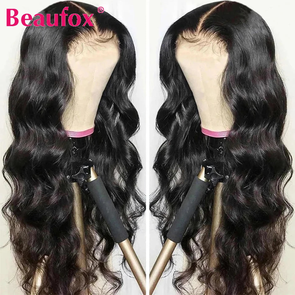 Beaufox Lace Front Human Hair Wigs For Women Brazilian Body Wave Lace Frontal Wigs Human Hair Wigs 4x4 Lace Closure Wig