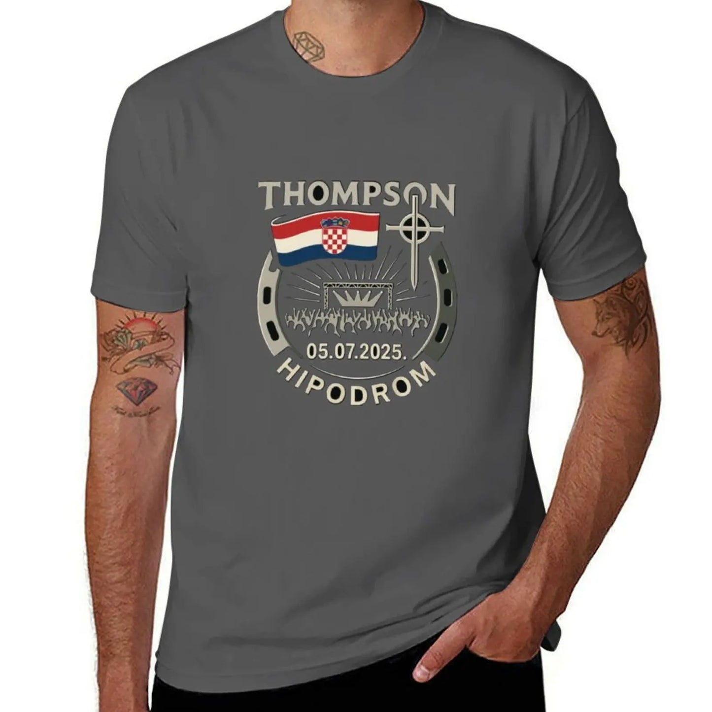 Thompson Hipodrom Zagreb Gold Edition T-Shirt man graphic t shirt man t shirts for men T-Shirt