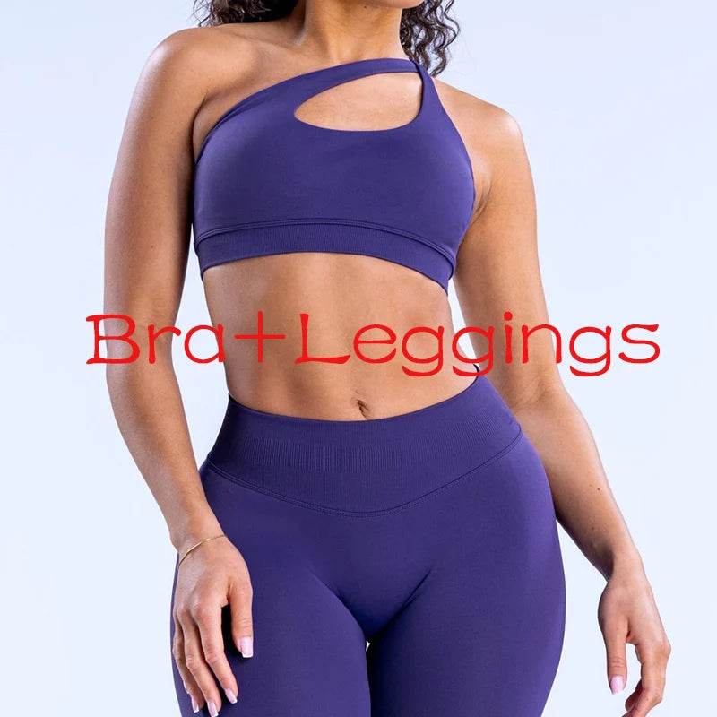 Workout Sports Bra+High Waist Leggings Gym Clothing Seamless Sports Suits Women's tracksuit Fitness Suit Yoga Sets Sportswear