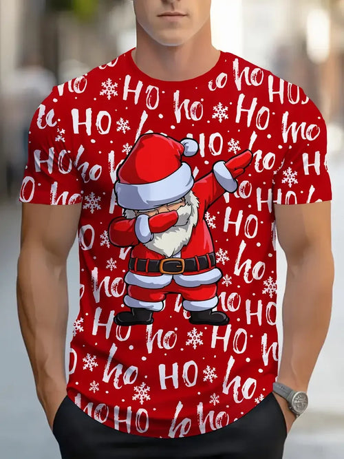 Men's Sports Jersey Santa Claus Christmas Short Sleeve T-Shirt Summer Graphic Tee Jerseys Plus Size Women's Sport T-Shirt Tops