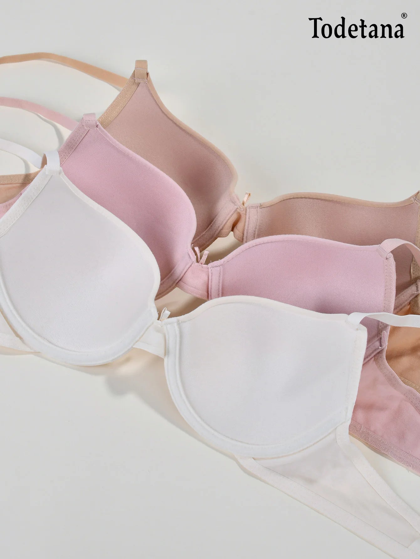 3Pcs Low Price Women's Comfort Bra Set Seamless Lightweight Push-Up Soft Cups for Everyday Wear