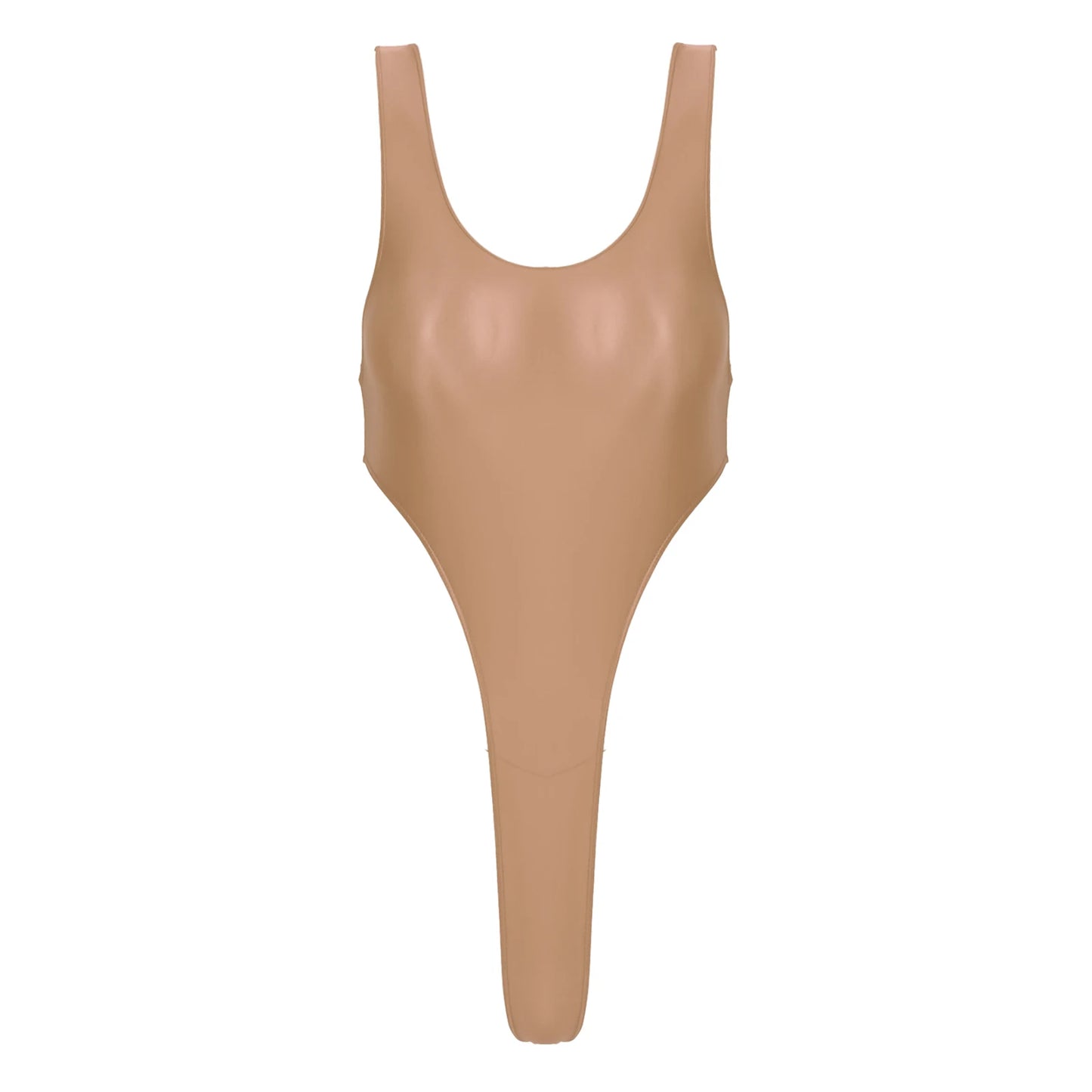 Womens Swimsuit 2022 New Glossy One-piece Swimming Bathing Suit Backless High Cut Bodysuit Sportwear Beachwear Swimwear