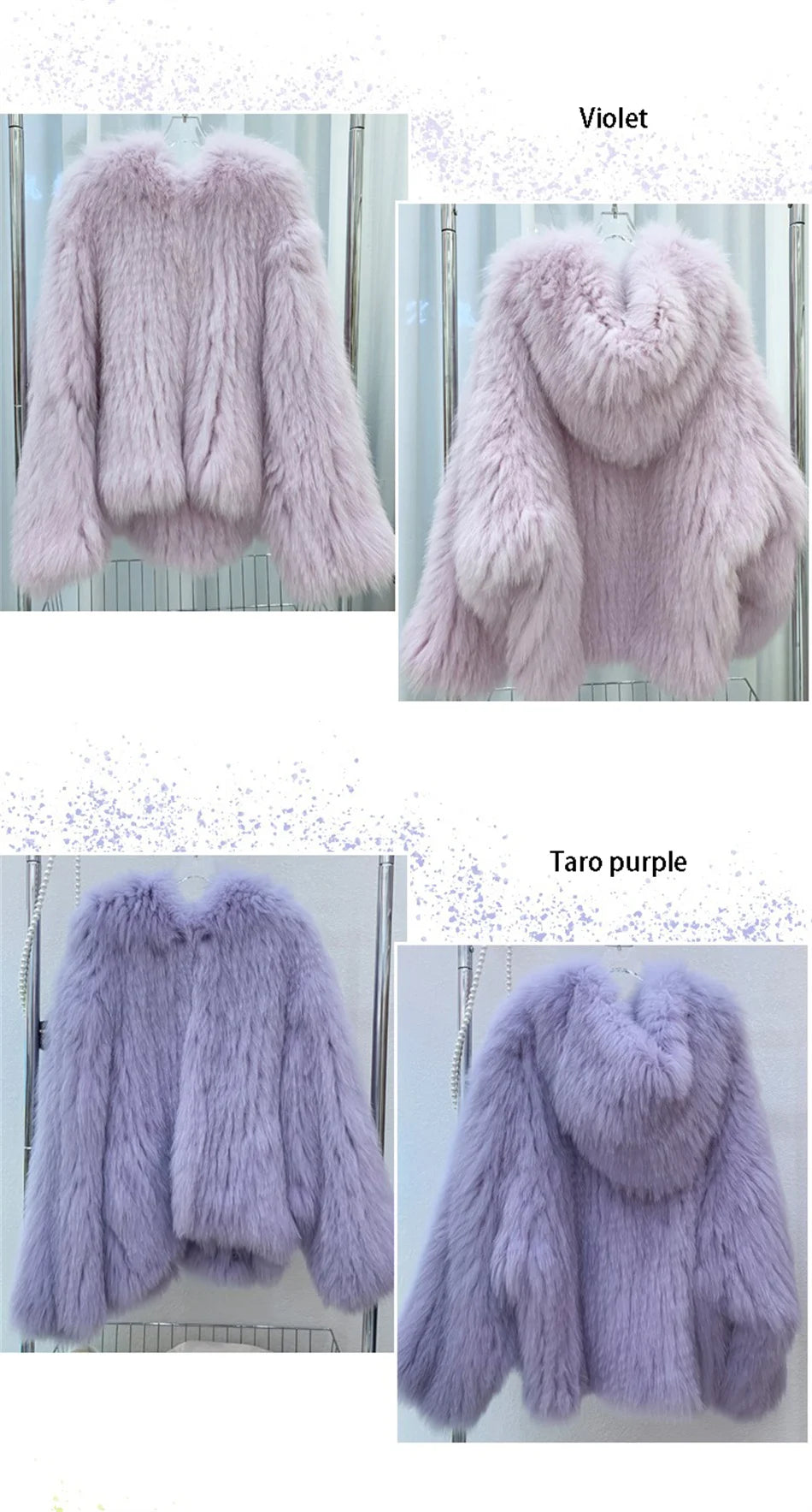 Fox Fur Coat Women's Winter Fashion Warm 100% Fox Fur Coat Hooded Long Sleeved Sweet Women's Luxury Designer Coat