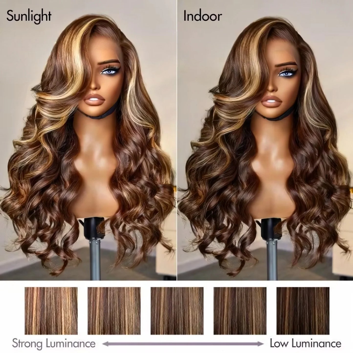 Highlight Ombre Body Wave Lace Front Wig Human Hair 13x4 13X6 4/27 Honey Blonde Lace Frontal Wigs Pre Plucked 200 Density