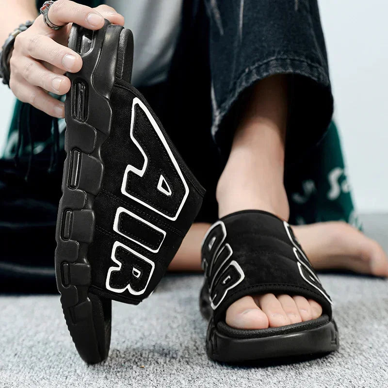 Men Air Cushion Design Slide Man Summer PVC Soft Non-slip Men's Sports Slippers New Slippers for Men Flip Flops Chanclas Hombre