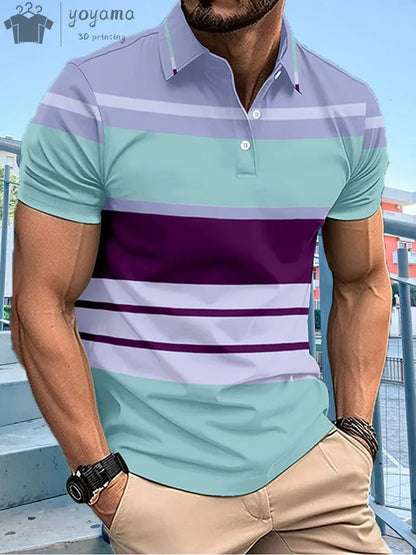 Summer New Men's Casual Sports Short Sleeved Polo Shirt Fashionable And Comfortable T-Shirt Men Breathable Polo Shirt Men's Tees