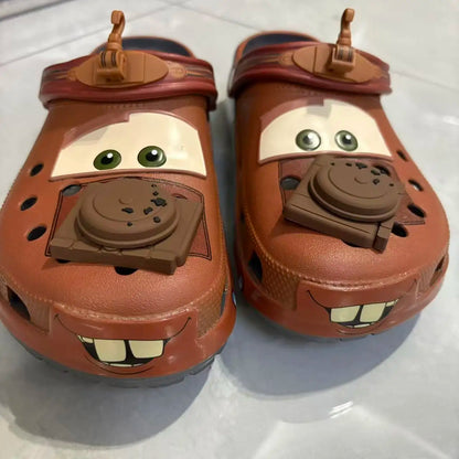 Adult Cartoon Mater Slippers Cars Shoes Outdoor Sandals Cute Figurine Anime Trailer Character Cave Shoes Sandals Eva Shoes Gift