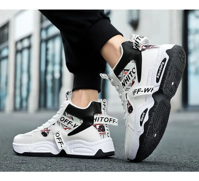 Luxury High Top Men's Vulcanized Shoes Winter Casual Sneaker for Men Ankle Boots Platform Designer Skateboard Tenis Masculino