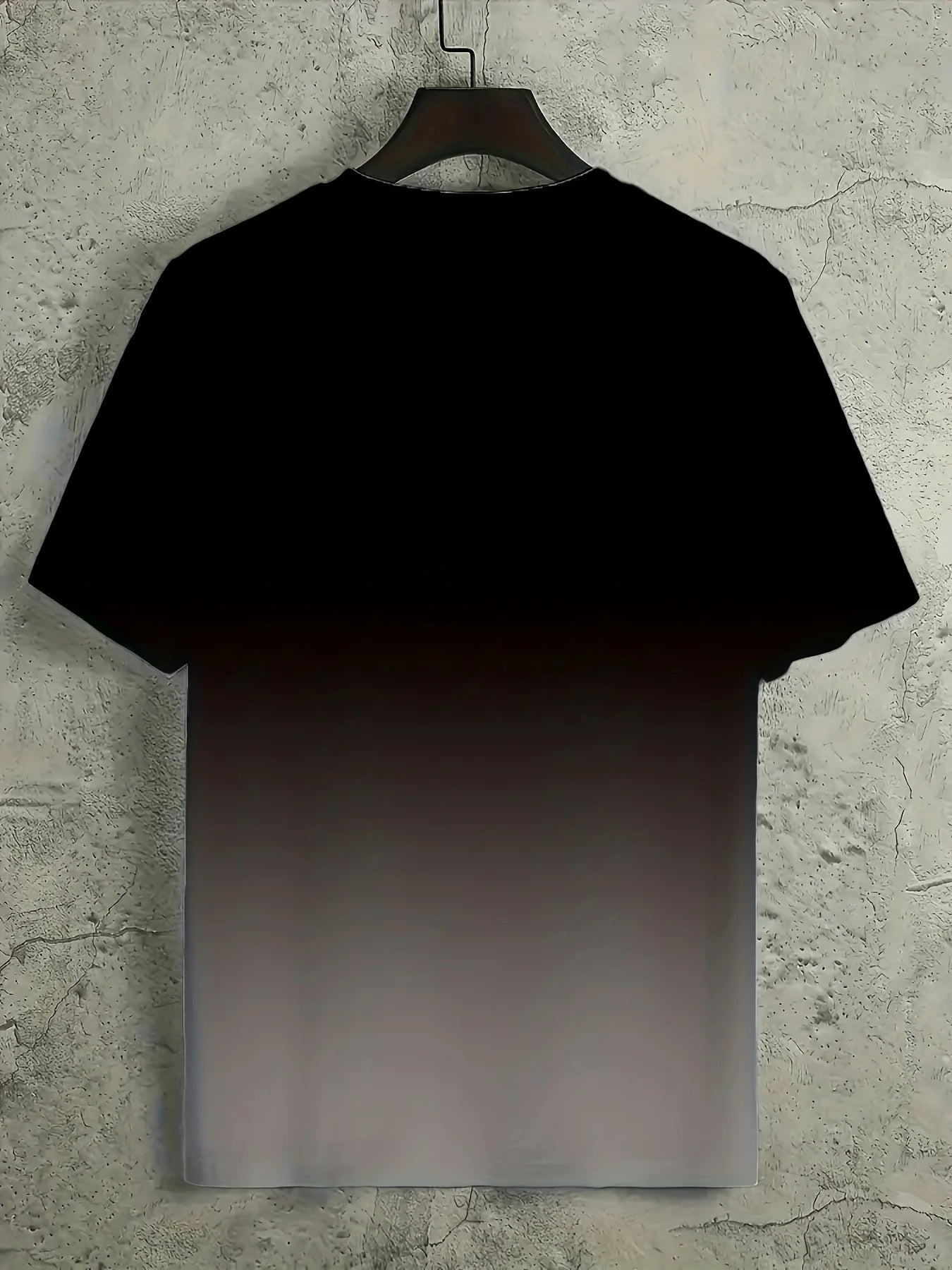 Alphabet Print Gradient Crew Neck Short Sleeve T-shirt For Men, Casual Summer T-Shirt For Daily Wear And Vacation Resorts