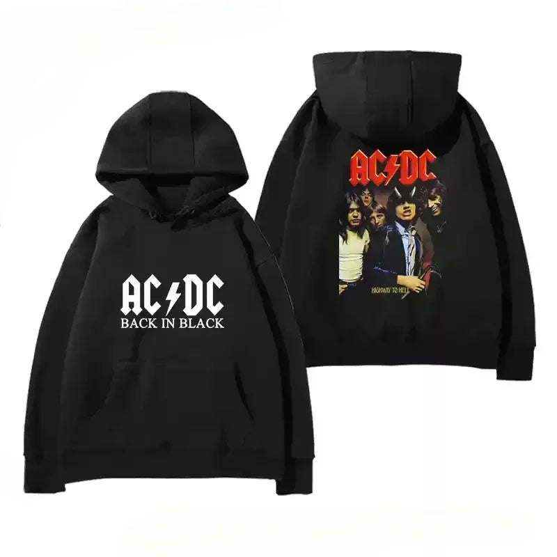 2025 Popular New Style Hooded Hoodie for Men and Women Metal Rock Retro Printed Tops Sell Well Internationally