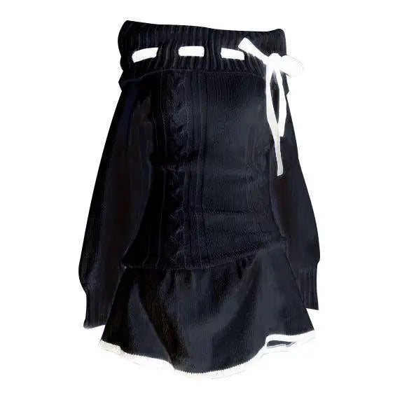 Fashion Y2K high Street black Summer new one-shoulder long-sleeved knitted pleated hip-hugging slimming leg-showing long dress